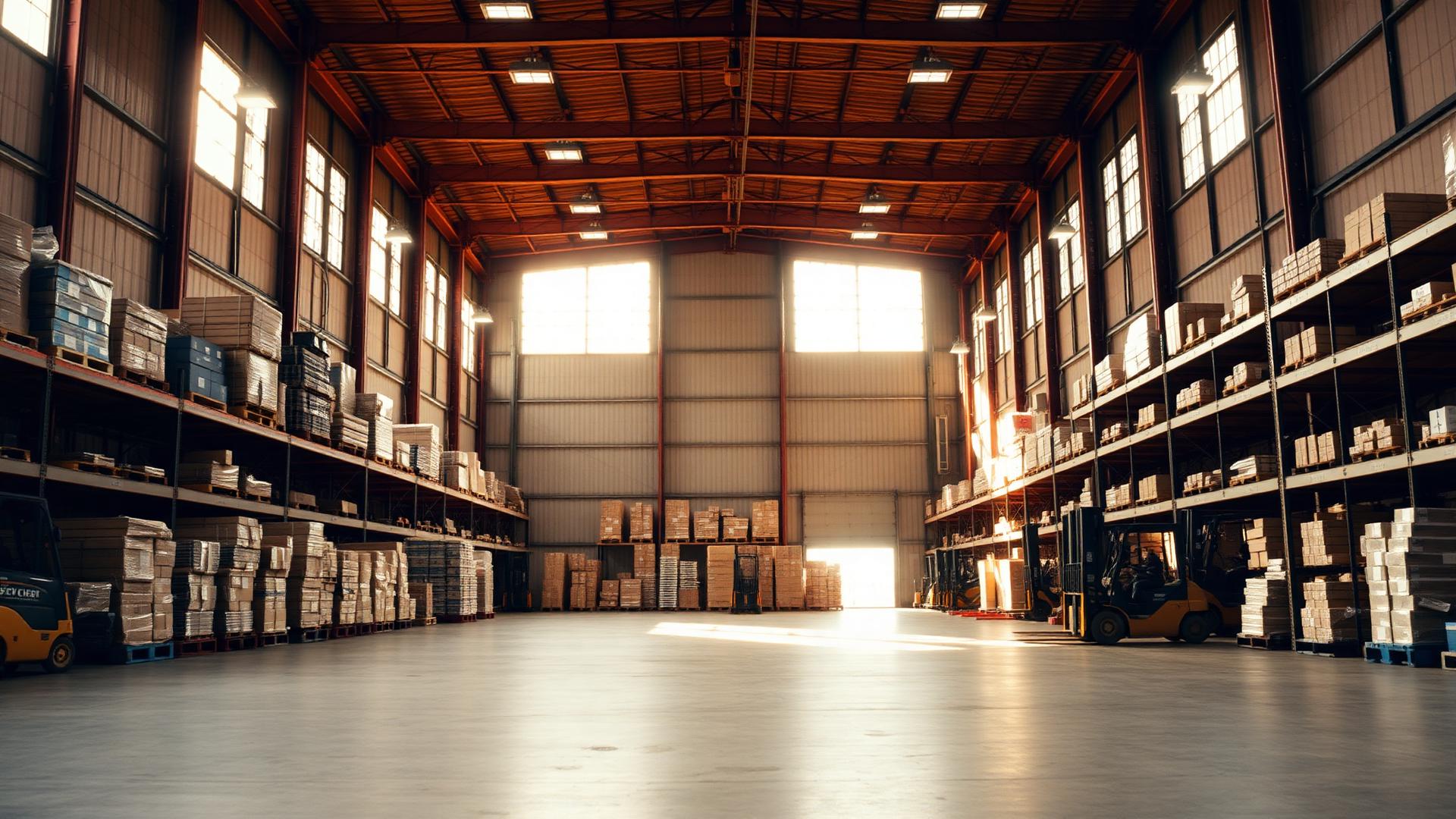 Interior of a distribution center
